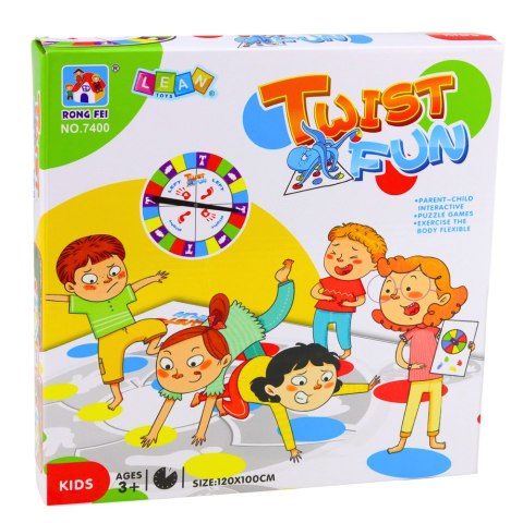 Gra Zręcznościowa Ruchowa Rodzinna Twist Fun Mata Koło Losujące
