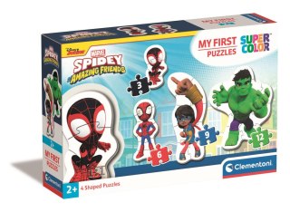 Moje Pierwsze Puzzle 3-6-9-12 SPIDEY I PRZYJACIELE Clementoni 20836