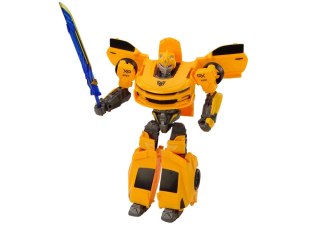 Auto-Robot 2w1 Transformacja Sportowy Żółty