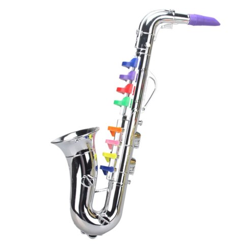 Instrument Muzyczny Dla Dzieci Saksofon Zabawkowy Srebrny