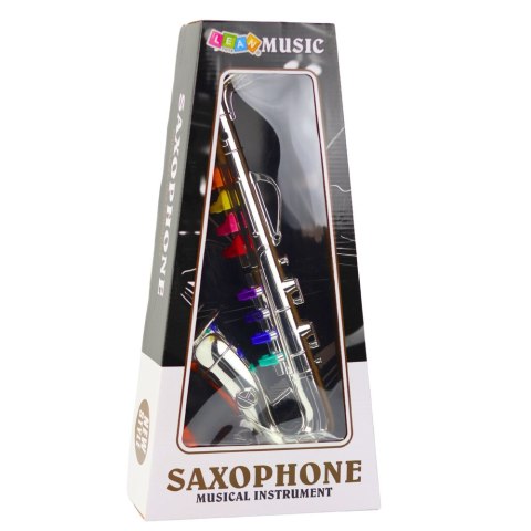Instrument Muzyczny Dla Dzieci Saksofon Zabawkowy Srebrny
