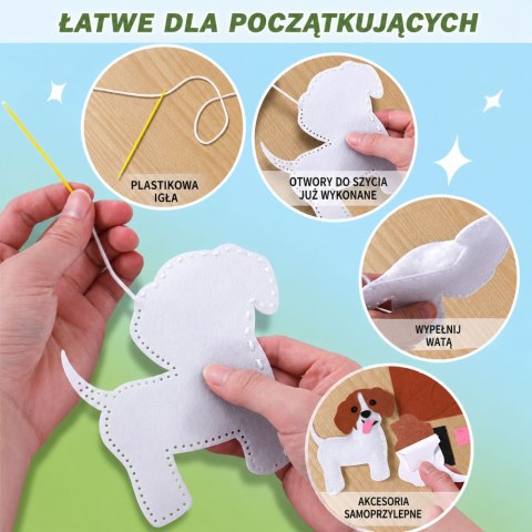 Zestaw Kreatywny Pluszaki Do Szycia Filcowe Baśniowa Kraina DIY 6 szt.