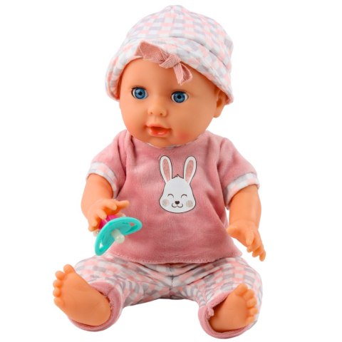 Lalka Bobas Niemowlak Siusiająca Różowa Zestaw Akcesoria Dźwięki 35cm