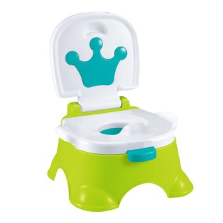 Nocnik Interaktywny Zielony z Niebieską Koroną Muzyczny WC Dla Malucha 5w1