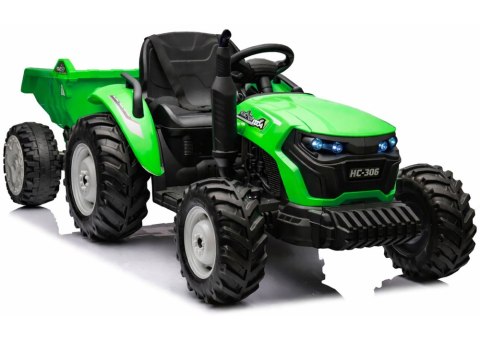 Traktor Na Akumulator HC-306 Z Przyczepą Jasno Zielony 24V