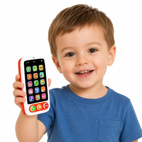 Smartfon Dziecięcy Telefon Interaktywny Edukacyjny Dźwięki Światła