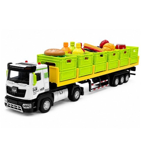 Ciężarówka Transportowa Z Produktami Spożywczymi Na Baterie Zielona 1:40