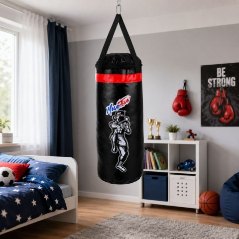 Worek Bokserski Dla Dzieci Zestaw Do Ćwiczeń Rękawice MUAY THAI 55x17cm M