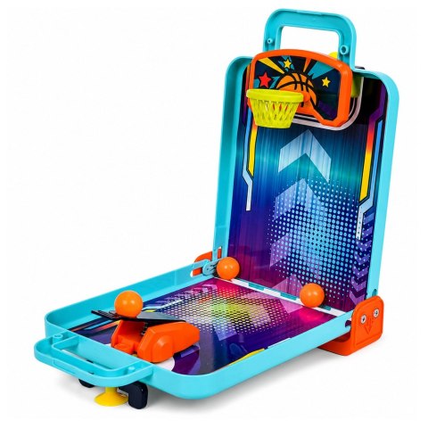 Mini Gra Zręcznościowa 3w1 Koszykówka Pinball Kręgle Przenośna Walizka