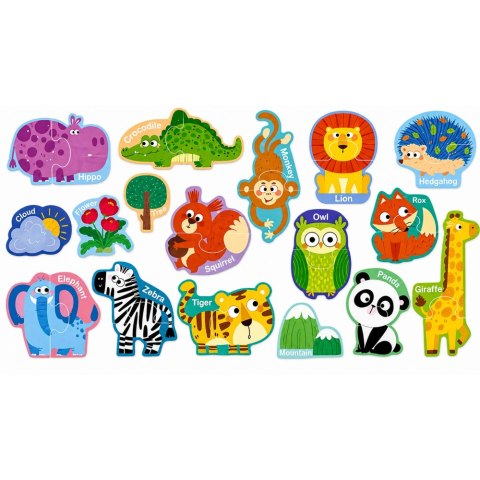 Puzzle Magnetyczne Nauka Zwierząt Magnesy Na Tablice Lodówkę 30 el.