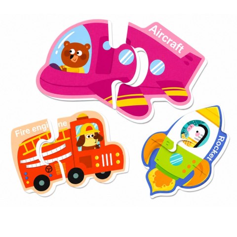 Puzzle Magnetyczne Pojazdy Nauka Środków Transportu Zestaw 30 el.