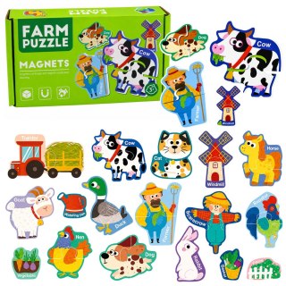 Puzzle Magnetyczne Zwierzęta Domowe Farma Magnesy Na Lodówkę Tablice 30 el.