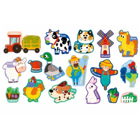 Puzzle Magnetyczne Zwierzęta Domowe Farma Magnesy Na Lodówkę Tablice 30 el.