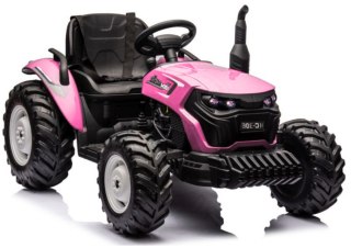Traktor Na Akumulator HC-306 Różowy 24V