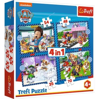 Puzzle - 4w1 (​35, 48, 54, 70) - Psie sprawy - Psi Patrol - Trefl 34650
