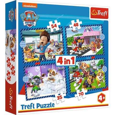 Puzzle - 4w1 (​35, 48, 54, 70) - Psie sprawy - Psi Patrol - Trefl 34650