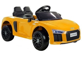 Auto na Akumulator AUDI R8 SPYDER Żółty Samochód Lakierowany