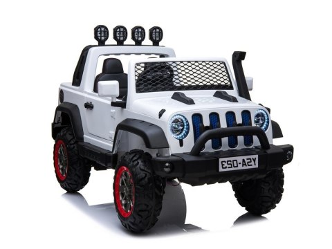 Auto Terenowe Na Akumulator YSA023 Biały 24V Dla Dzieci LED Pilot MP3