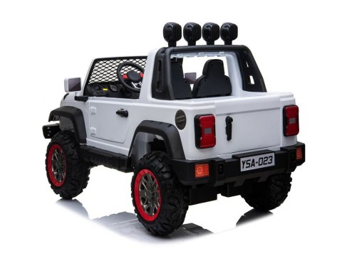 Auto Terenowe Na Akumulator YSA023 Biały 24V Dla Dzieci LED Pilot MP3