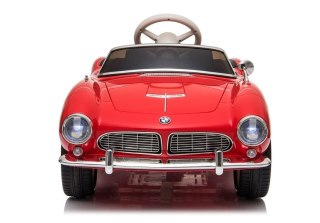 Auto na Akumulator BMW Retro Dla Dzieci Pilot LED MP3 Czerwone Lakierowane