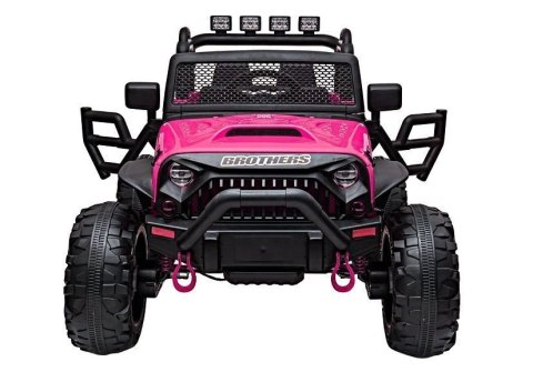 Auto Terenowe Na Akumulator Jeep JC666 LED MP3 Pilot Różowy Lakierowany