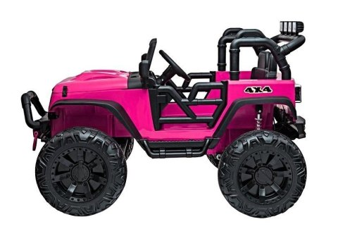 Auto Terenowe Na Akumulator Jeep JC666 LED MP3 Pilot Różowy Lakierowany