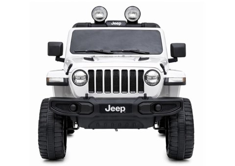 Auto na Akumulator Jeep Rubicon Światła LED MP3 Pilot 4x4 Biały