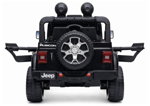 Auto na Akumulator Jeep Rubicon Światła LED MP3 Pilot 4x4 Czarny