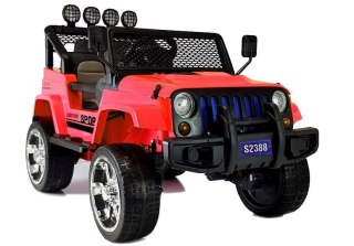 Auto na Akumulator S2388 Pilot Światła LED Radio Jeep Czerwony 4x45W