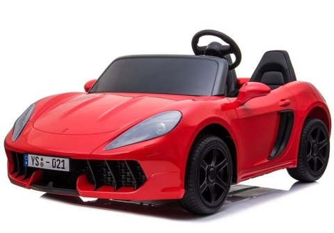 Auto na akumulator YSA021A Światła LED MP3 Czerwony Lakierowany