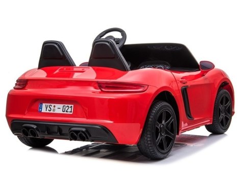 Auto na akumulator YSA021A Światła LED MP3 Czerwony Lakierowany