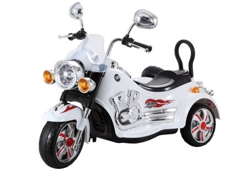 Motor na Akumulator Trójkołowy SX138 Światła LED MP3 Biały