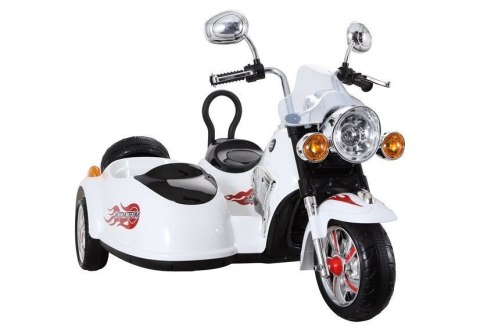 Motor na Akumulator Trójkołowy SX138 Światła LED MP3 Biały