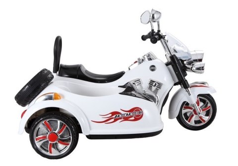 Motor na Akumulator Trójkołowy SX138 Światła LED MP3 Biały