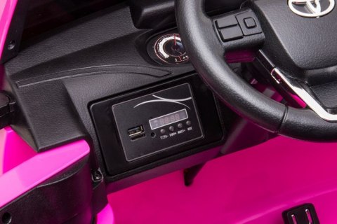 Auto Na Akumulator Toyota Hilux Światła LED MP3 Pilot Różowy