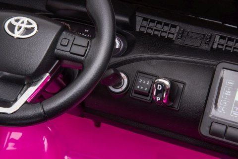Auto Na Akumulator Toyota Hilux Światła LED MP3 Pilot Różowy