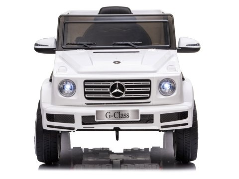 Samochód na akumulator Mercedes G500 Światla LED MP3 Pilot biały