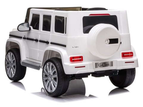 Samochód na akumulator Mercedes G500 Światla LED MP3 Pilot biały