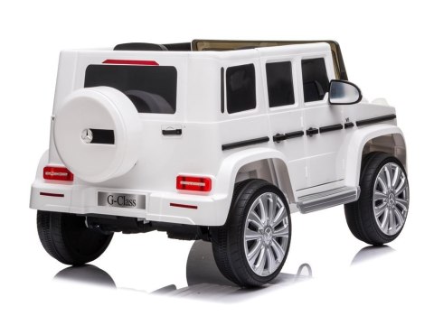 Samochód na akumulator Mercedes G500 Światla LED MP3 Pilot biały