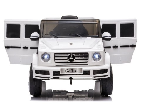Samochód na akumulator Mercedes G500 Światla LED MP3 Pilot biały