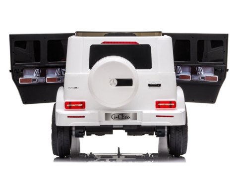Samochód na akumulator Mercedes G500 Światla LED MP3 Pilot biały