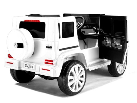 Samochód na akumulator Mercedes G500 Światla LED MP3 Pilot biały