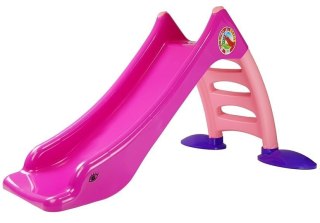 Zjeżdżalnia Ogrodowa dla Dzieci 3-Stopniowa Drabinka Różowa 75cm 424