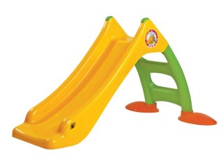 Zjeżdżalnia Ogrodowa Dla Dzieci 3-Stopniowa Drabinka Zielono-Żółta 75cm 424