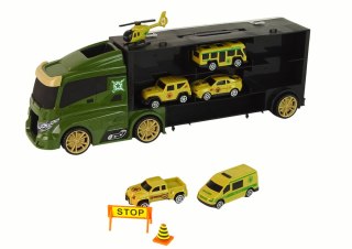 Zestaw Militarny Wojskowy Auto Ciężarówka Resoraki Walizka Na Auta