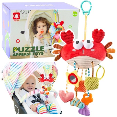 Zabawka Sensoryczna Zawieszka Do Łóżeczka Krab 9w1
