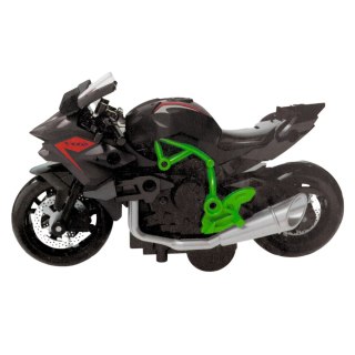 Motocykl Do Składania Skręcania Metal 1:14 DIY Zielono-Czarny