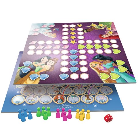 Gra planszowa 2w1 Chińczyk Węże i drabiny Disney Princess Trefl 02418