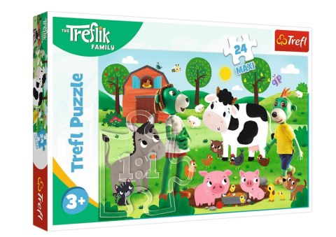 Puzzle - 24 Maxi - Rodzina Treflików - Trefliki na wsi - Trefl 14361