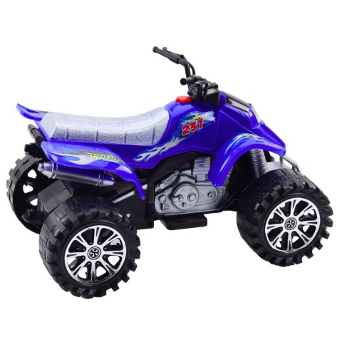 Quad Terenowy Z Napędem Bieżnikowane Koła Niebieski